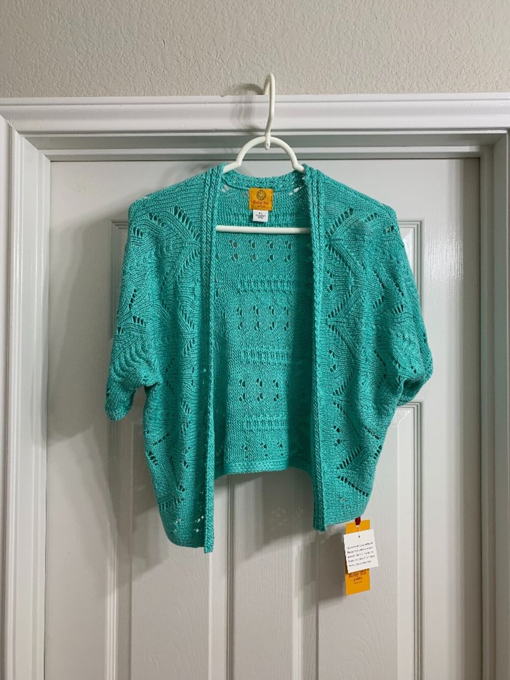 Ruby Rd. Petite Women's Green Shrug, Size Petite Large (NWT)